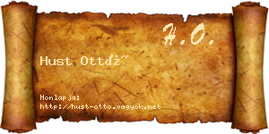 Hust Ottó névjegykártya